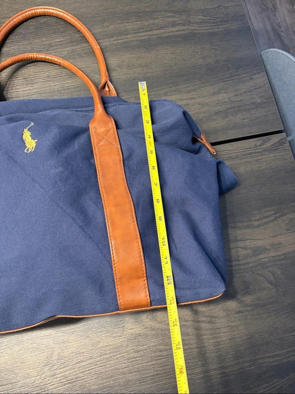 Polo Ralph Lauren Fragrances Navy Blue Canvas Duffle Weekender Gym Bag